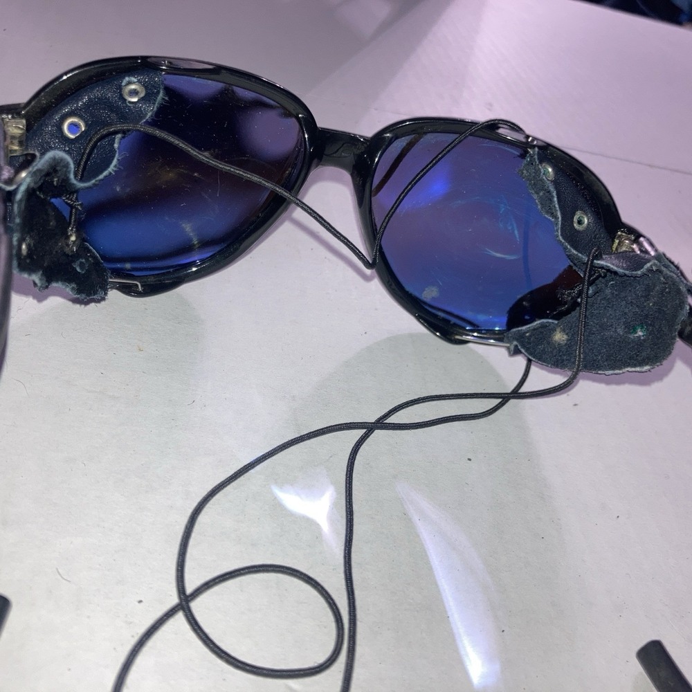 Vintage Alpine Glacier Sunglasses – Mountaineering‎ Leather Side Shields - Picture 8 of 16